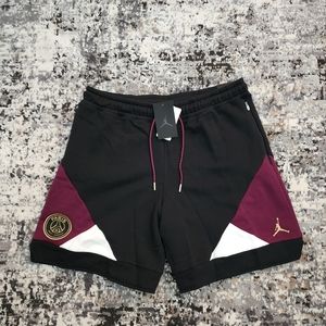 NEW Nike Air Jordan x PSG Mens Shorts Size Medium Black Paris Saint Germain